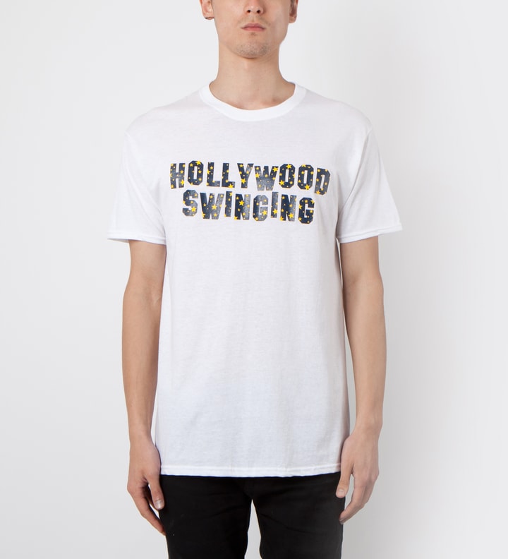 White Hollywood Swinging T-Shirt Placeholder Image
