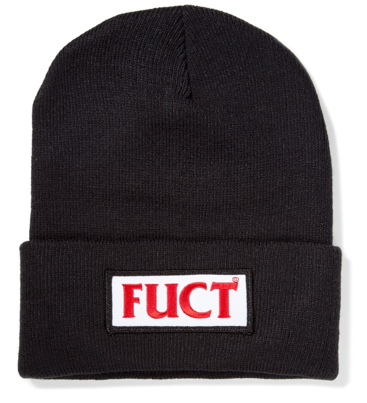 Black FUCT Wars Patch Beanie  Placeholder Image