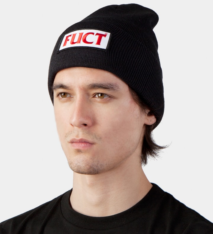 Black FUCT Wars Patch Beanie  Placeholder Image