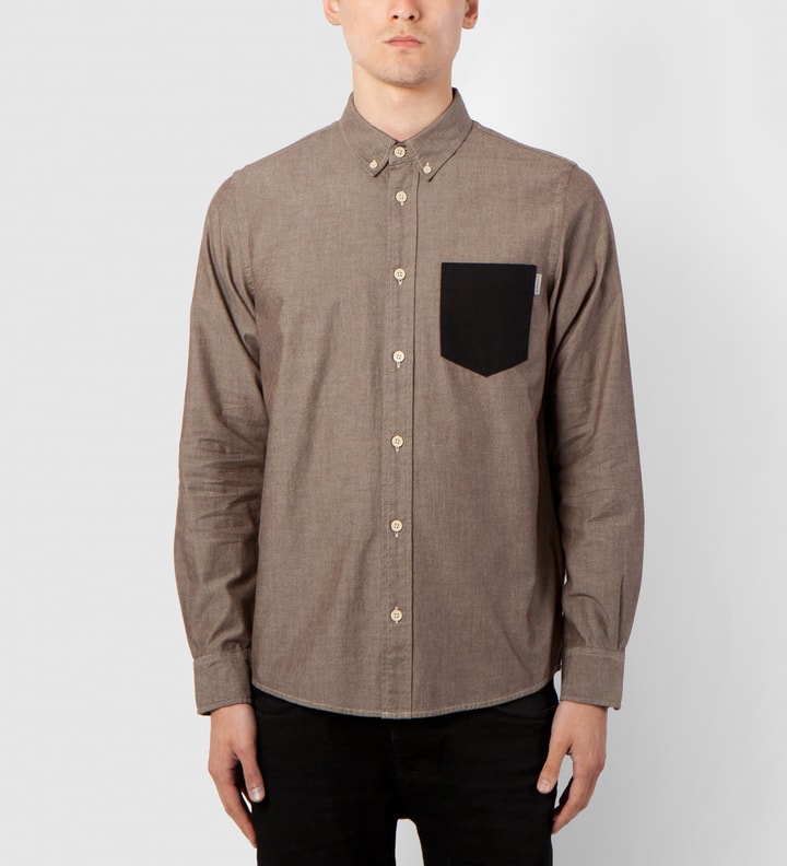 Tobacco/Craw Black Stone Washed Alfred Shirt Placeholder Image