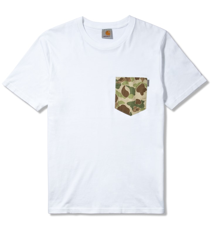 White/Camo Camouflage Pocket T-Shirt Placeholder Image