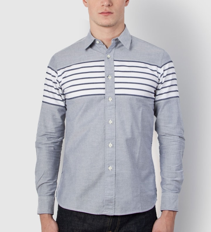 Navy Chest Border Shirt  Placeholder Image