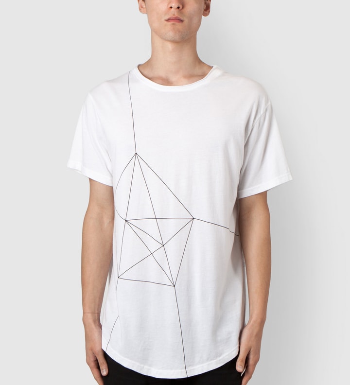 White Geo-Lighted Printed T-Shirt Placeholder Image