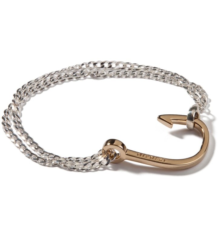 Polished Gold Plated Hook Chain Bracelet Placeholder Image