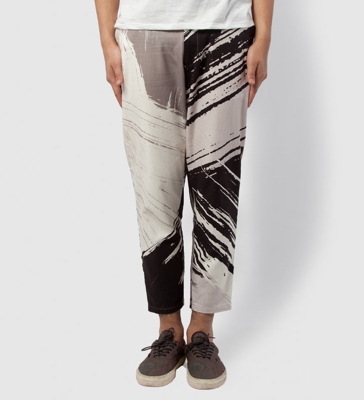 Black Brush Stroke Print Pant Placeholder Image