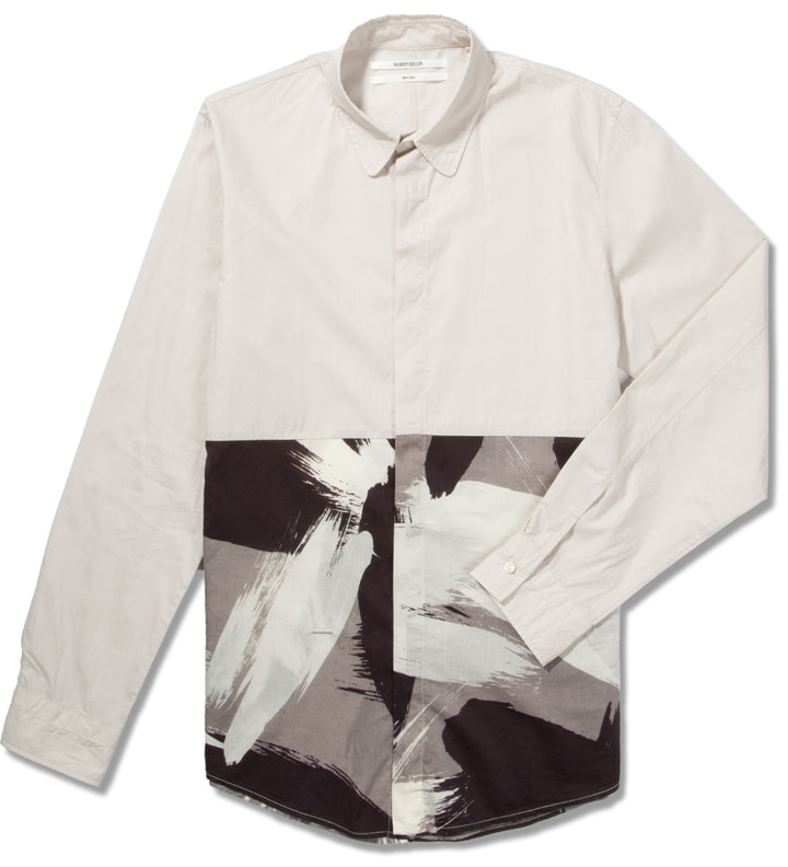 Black L/S Brush Stroke Print Shirt Placeholder Image