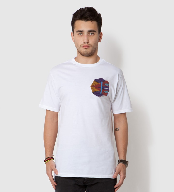 White Ikat 8 Sides Pocket T-Shirt Placeholder Image
