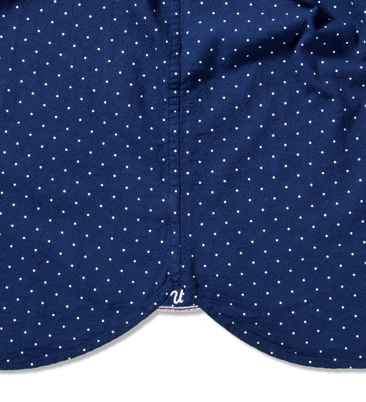 Navy Dot Button Up Shirt  Placeholder Image