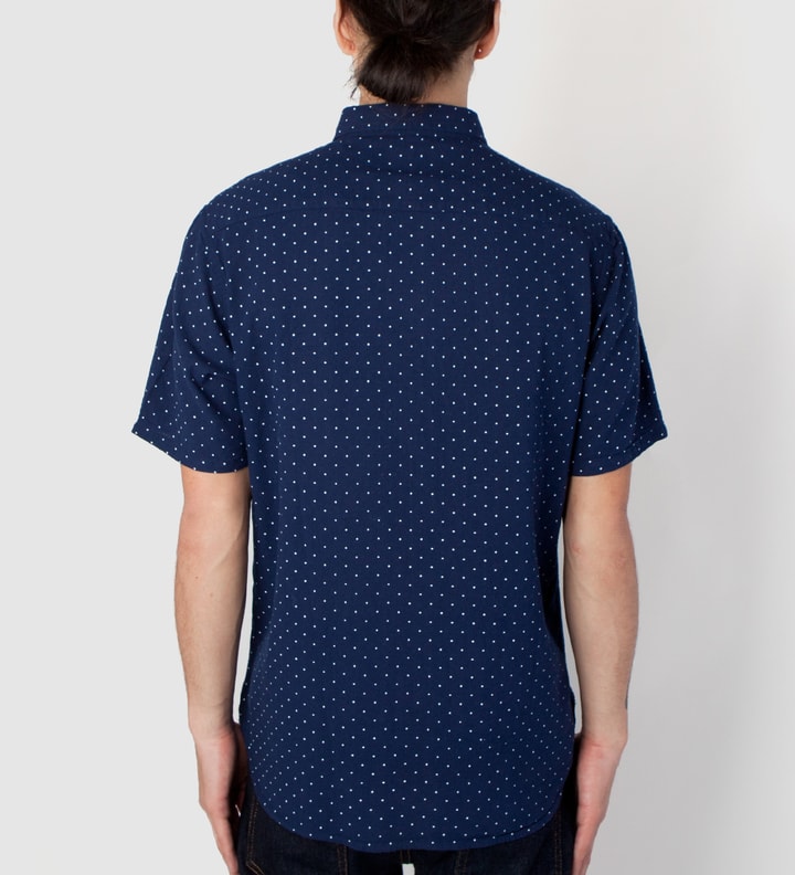 Navy Dot Button Up Shirt  Placeholder Image