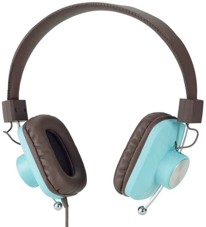 Baby Blue/Brown Control v2: On-Ear Headphone With Apple 3 Button Mic Placeholder Image