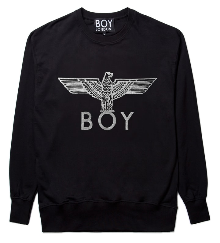 BOY London Black/Silver Boy Eagle Sweater HBX Globally, 45% OFF
