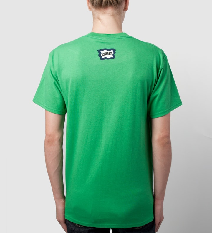 Green Striped Running Dog T-Shirt  Placeholder Image