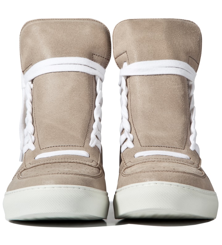 Grey Sneakers With Lacing On Sides Placeholder Image