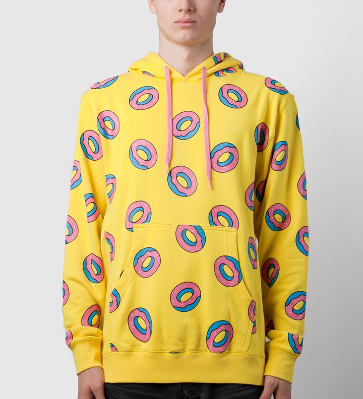 Banana Yellow All Over Donut Hoodie Placeholder Image