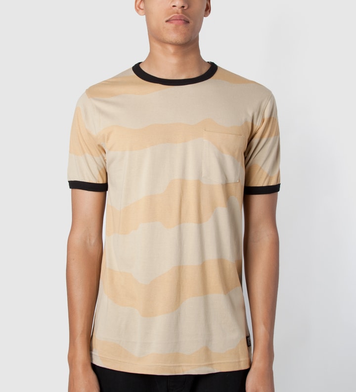 Khaki Camo Jungle Ringer T-Shirt Placeholder Image