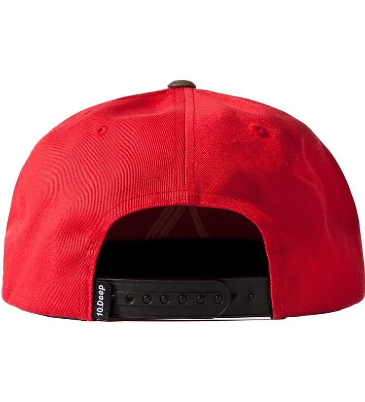 10.Deep Red False Idols 6 Panel Snapback
