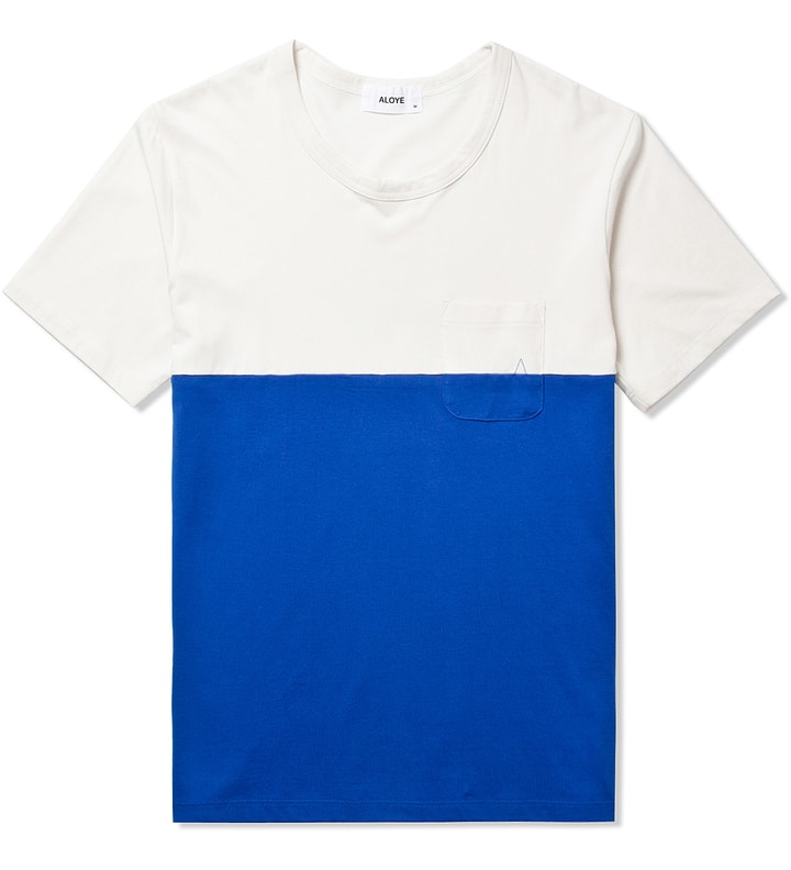 White/Blue Bicolore #1 Short Sleeve T-Shirt Placeholder Image