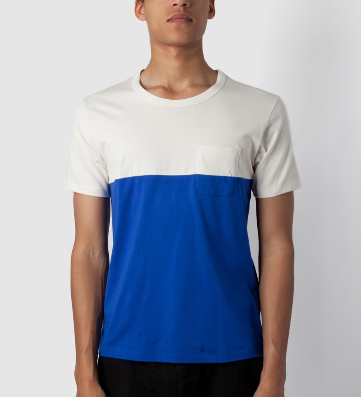 White/Blue Bicolore #1 Short Sleeve T-Shirt Placeholder Image