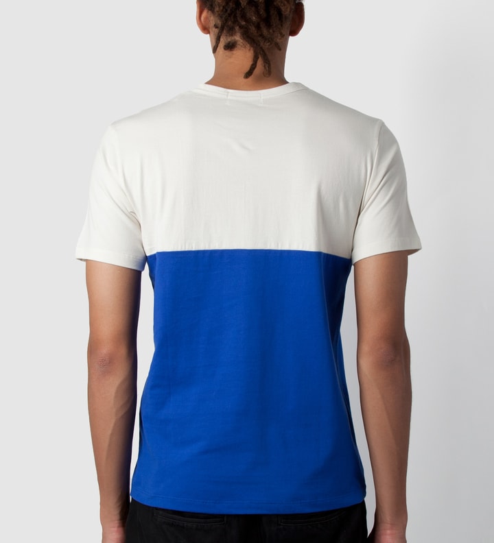 White/Blue Bicolore #1 Short Sleeve T-Shirt Placeholder Image