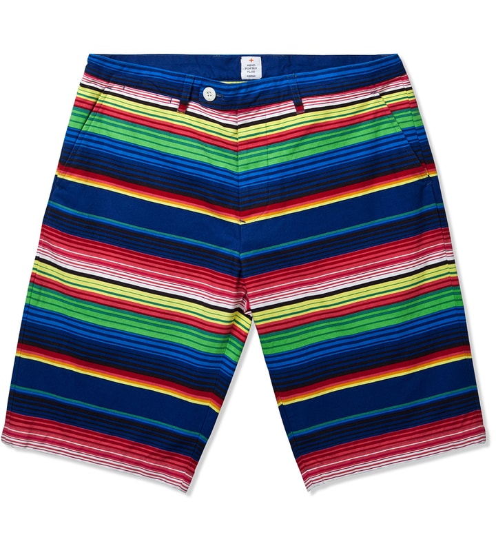 Navy/Red Multi Border Shorts Placeholder Image