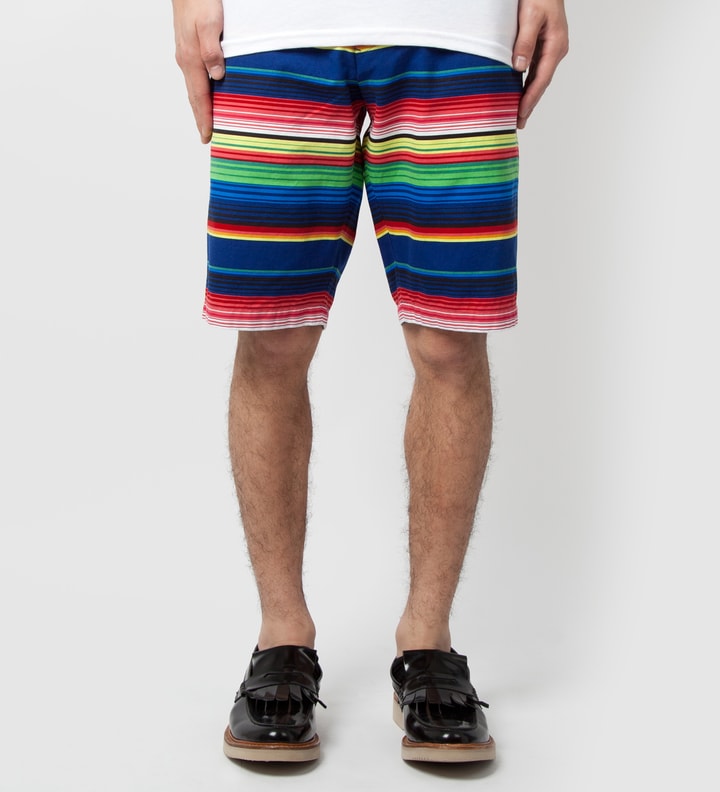 Navy/Red Multi Border Shorts Placeholder Image