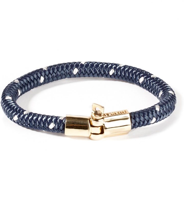 Miansai - Navy Blue Rovos Rope Brass Bracelet | HBX - Globally Curated Fashion and Lifestyle by Hypebeast