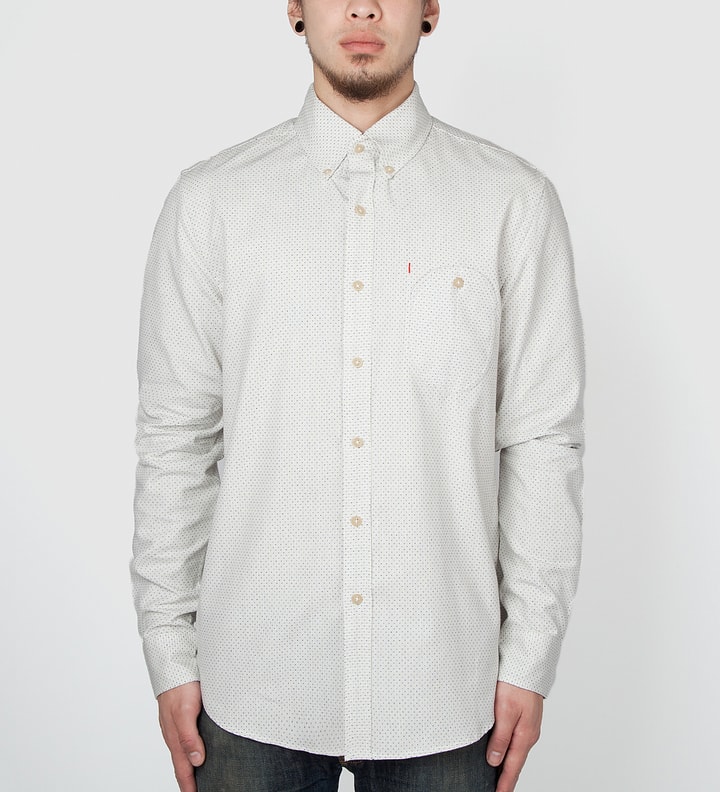 Off White Japanese Needle Out Chambray Shirt Placeholder Image