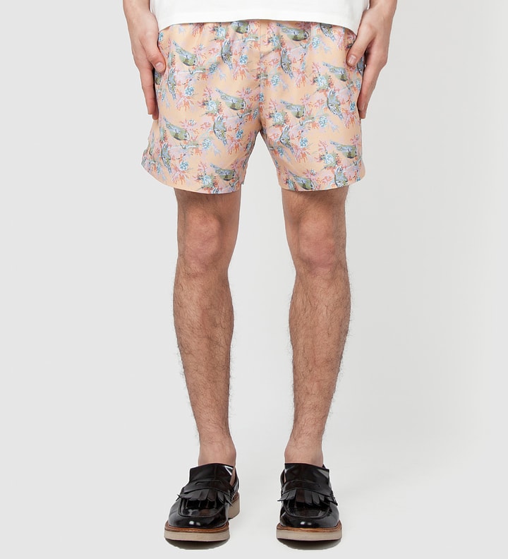 Peach Birds Sport Shorts Placeholder Image