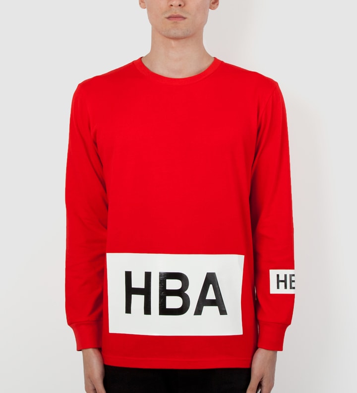 Red B&W Box Logo L/S T-Shirt Placeholder Image