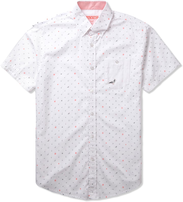 White Universe Button Down Shirt Placeholder Image