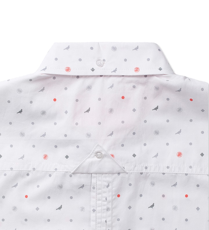 White Universe Button Down Shirt Placeholder Image