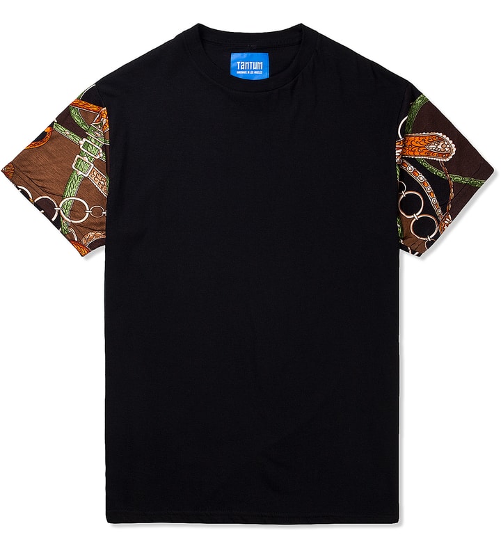 Black Streetwear Luxury Sleeves T-Shirt Placeholder Image