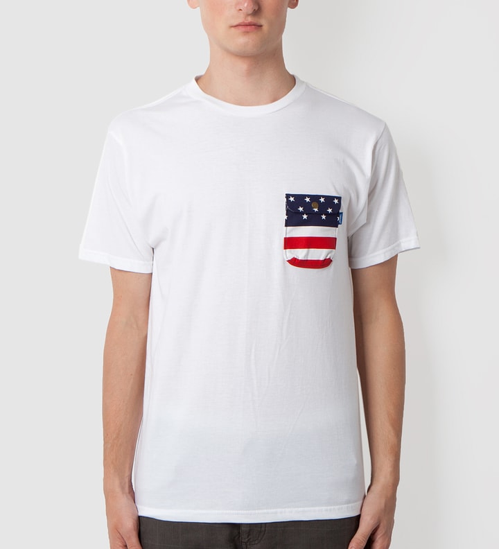 White American Flag Chief Pocket T-Shirt Placeholder Image