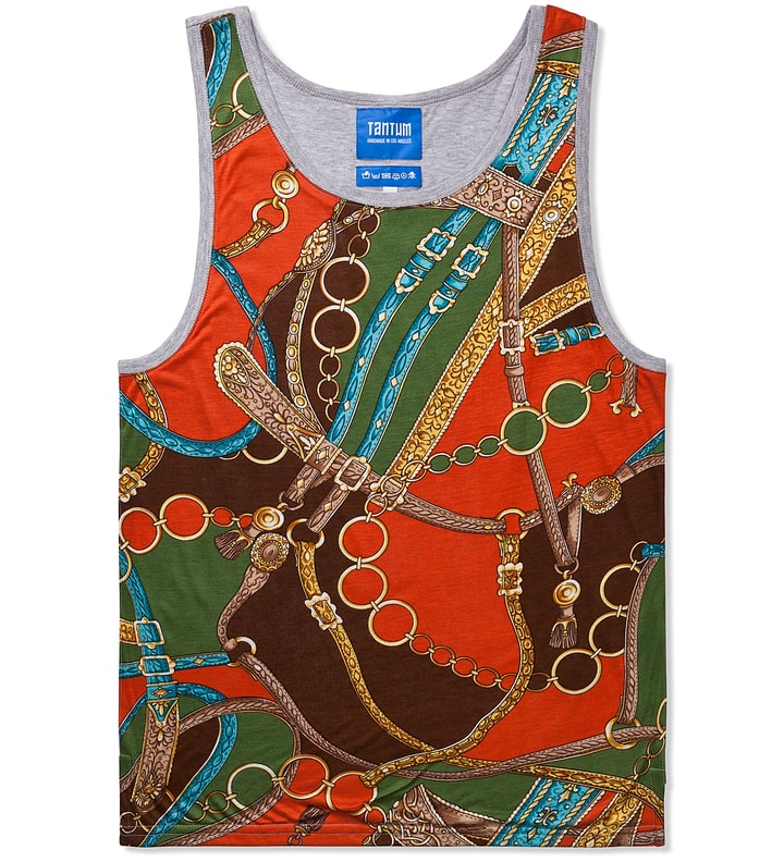 Heather Grey Streetwear Luxury Body Front Tank Top Placeholder Image