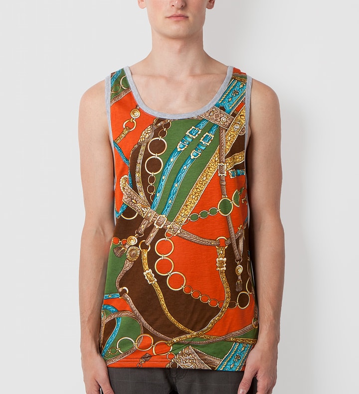 Heather Grey Streetwear Luxury Body Front Tank Top Placeholder Image