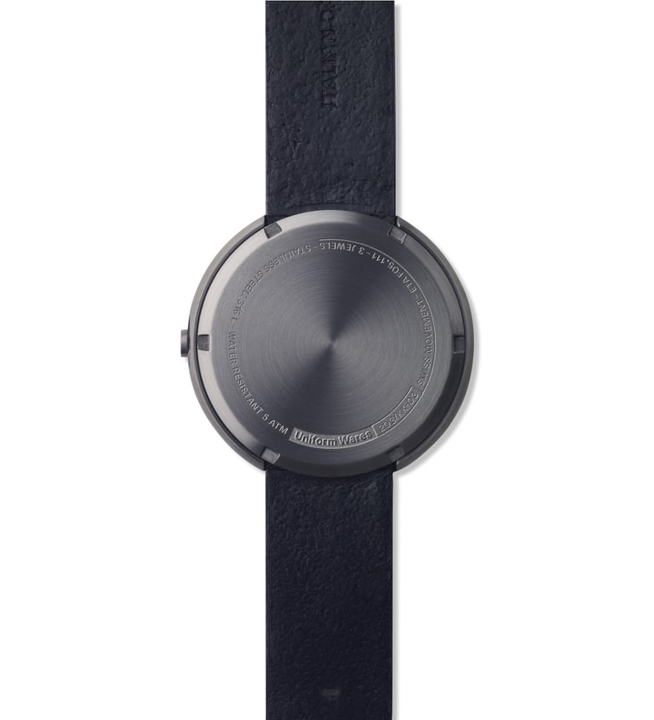 Brushed Steel/Blue Leather 200 Series Calendar Watch Placeholder Image