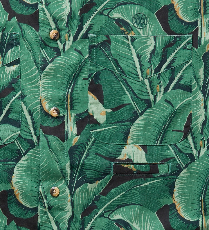 Black Banana Leaf Tropics Button Down Placeholder Image