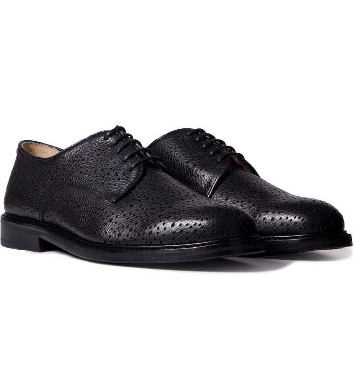 Black Chauss Basses Grained Leather Shoes Placeholder Image