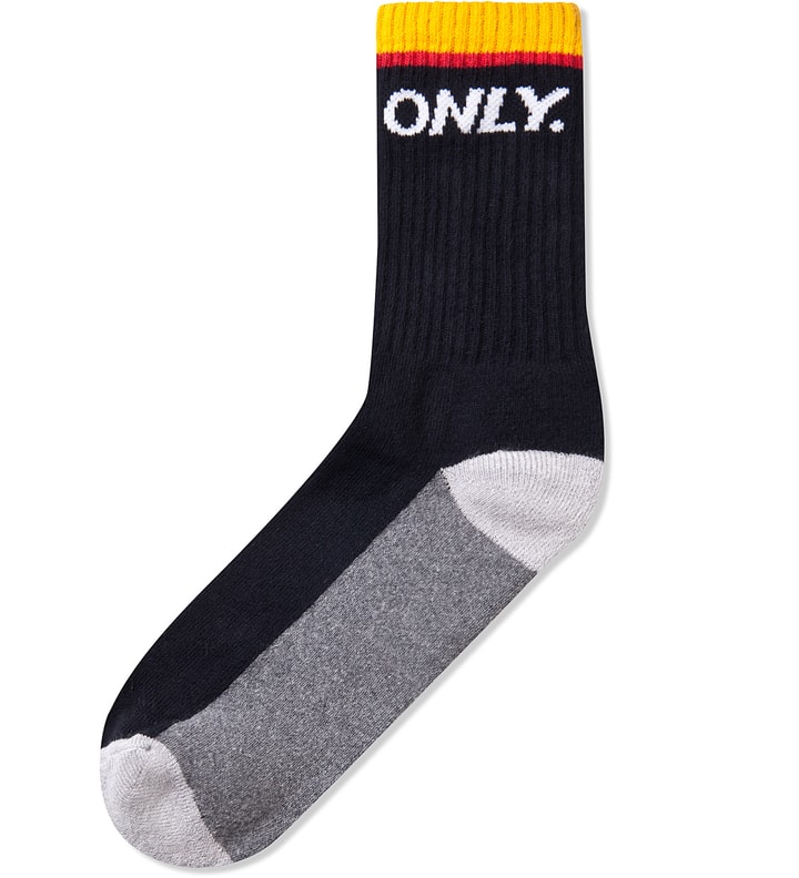 Black Multi Logo Sock Placeholder Image