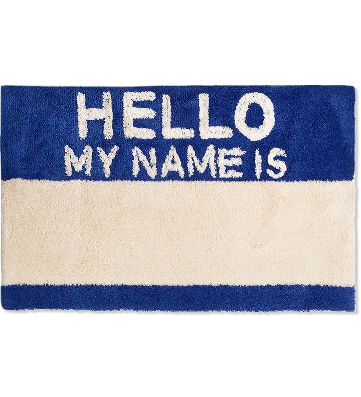 Blue Hello My Name Is Rug Placeholder Image