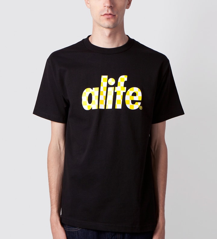 Black Alife Checkerboard Logo T-Shirt Placeholder Image