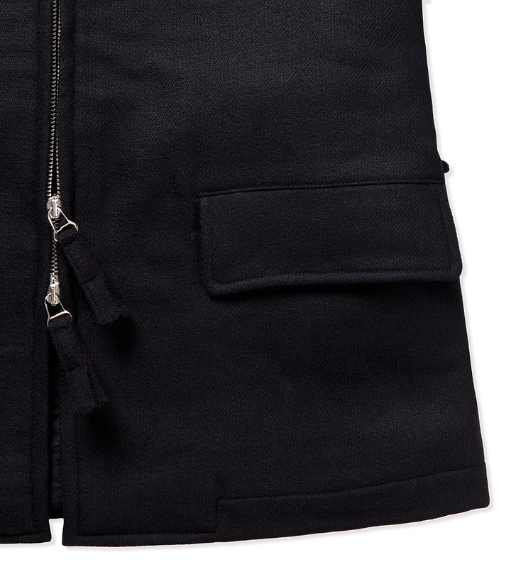 Black Cinched Waist Varsity Jacket Placeholder Image