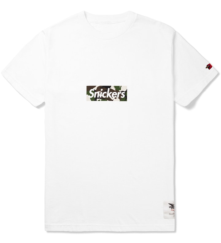 White Snickers Print T-Shirt Placeholder Image