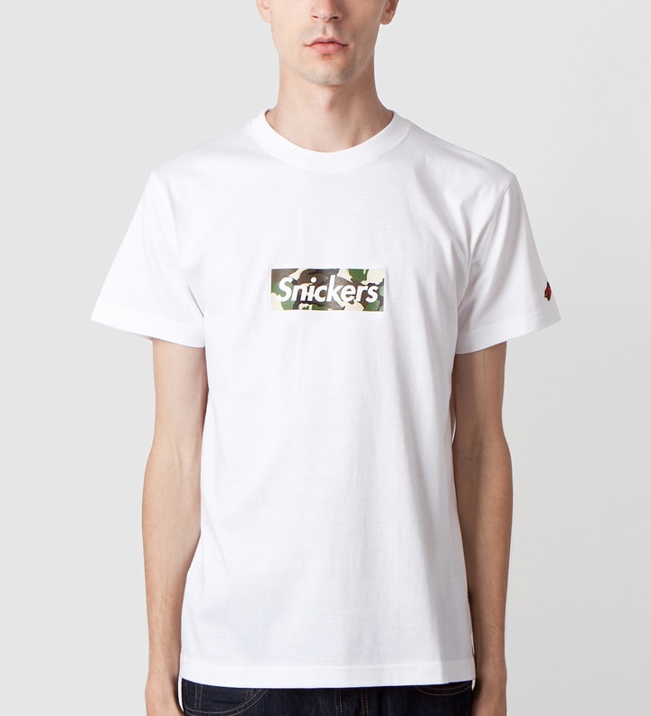 White Snickers Print T-Shirt Placeholder Image