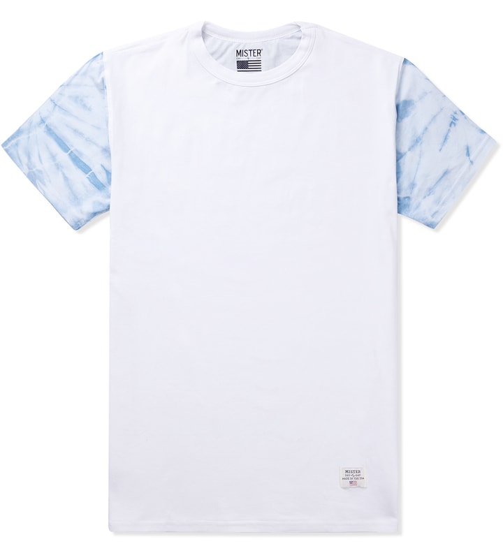 White Mr. Tie-dye Sleeve T-Shirt Placeholder Image