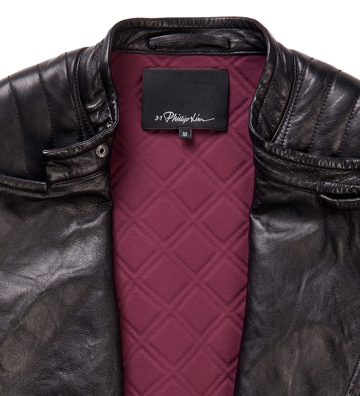 Black Padded Moto Cross Jacket w/ Waist Harness Placeholder Image