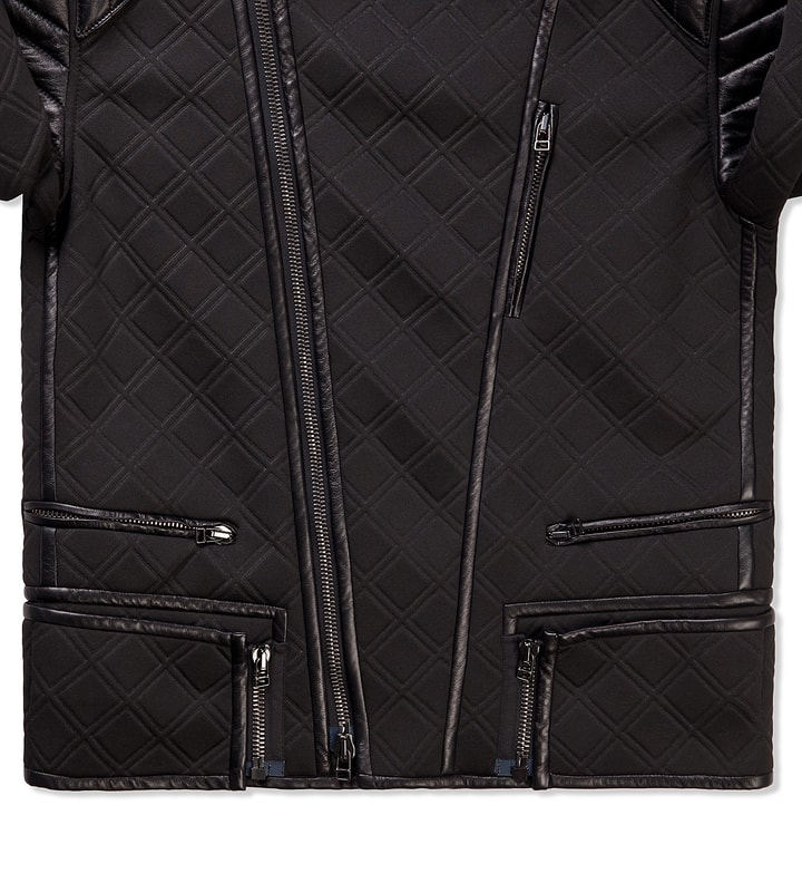 Black Padded Moto Cross Jacket w/ Waist Harness Placeholder Image
