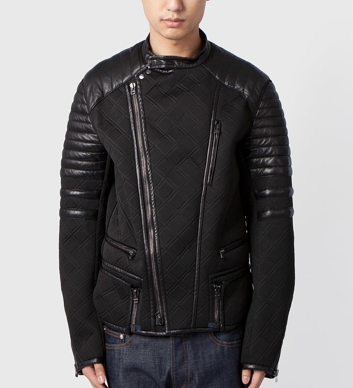Black Padded Moto Cross Jacket w/ Waist Harness Placeholder Image