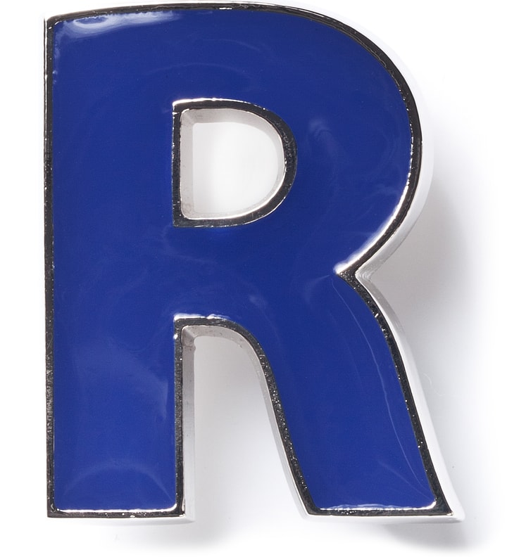 Raf Simons Blue R Brooch