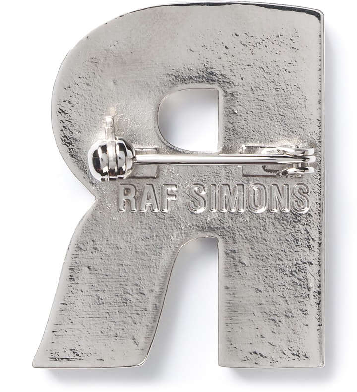 Raf Simons Blue R Brooch